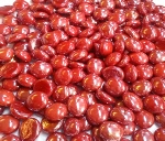 OPal Red Irid Glass Gems
