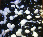 Opal B & W Mix Glass Gems