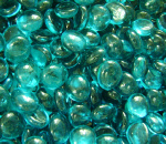 Crystal Teal Glass Gems